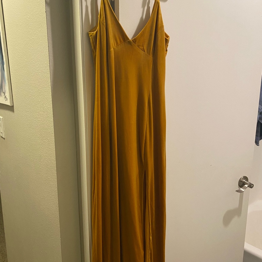 Lulu's Mustard Maxi Dress
